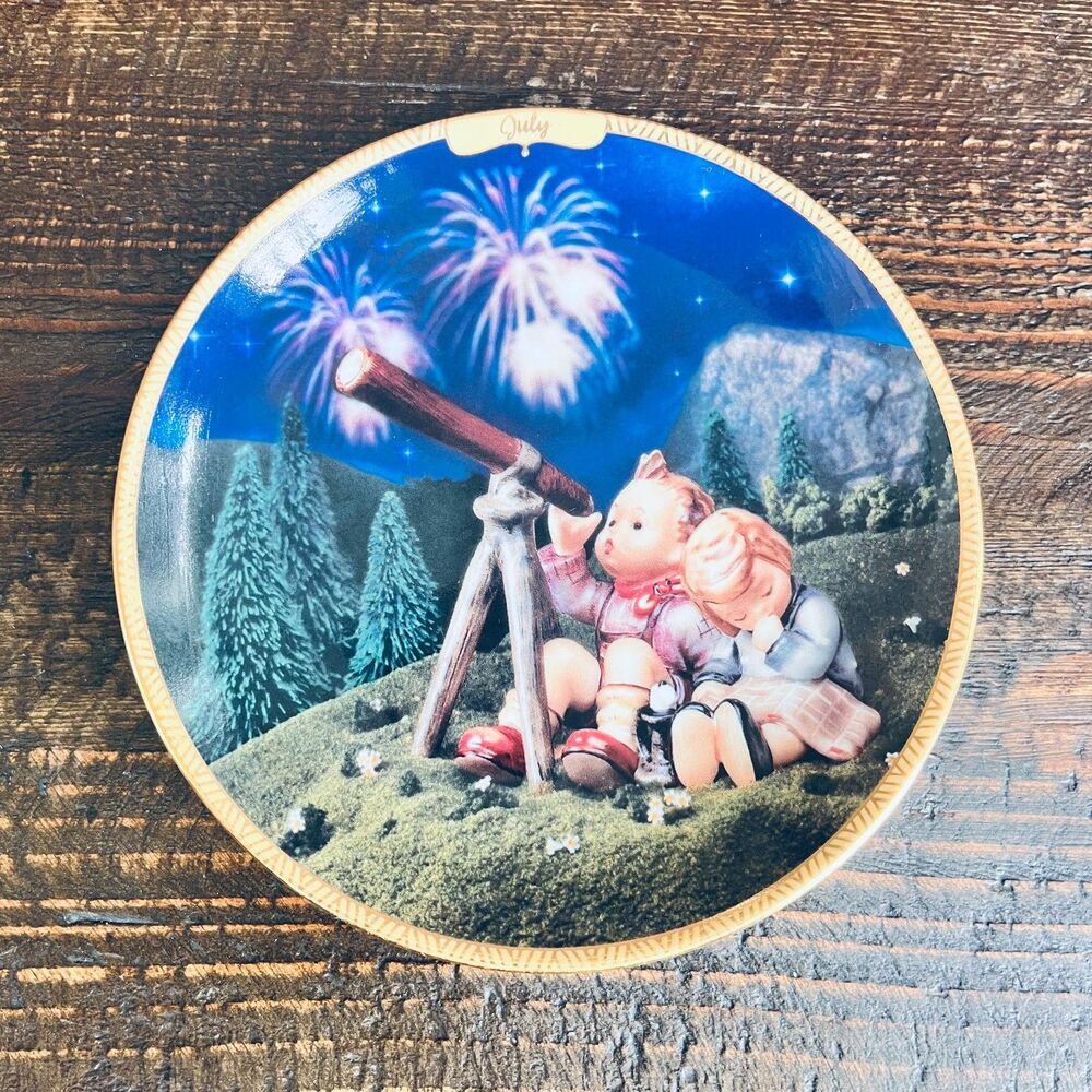 M.J. Hummel Seasons of Joy JULY Plate The Bradford Exchange FIREWORKS Ltd Ed